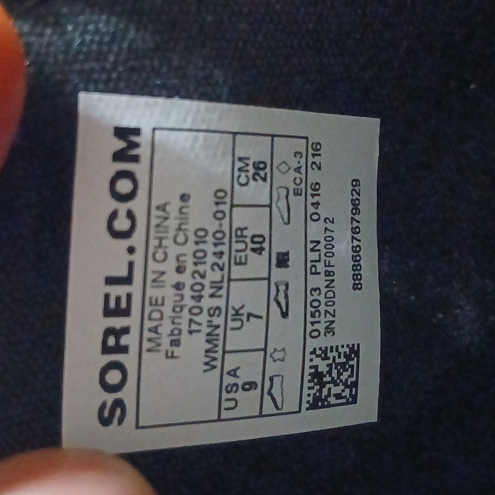 Sorel Out N About Leather Waterproof Black Duck Bootie Chelsea Rain Boots Size 9 - Picture 9 of 9